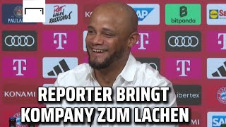 Deutschunterricht Kompany scherzt mit Reporter 😂🇩🇪  FC Bayern [upl. by Bugbee]