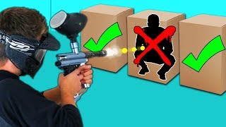 DONT Shoot the Person in the Mystery Box Challenge Paintball Edition [upl. by Kashden]