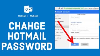 How To Change Hotmail Account Password 2022 [upl. by Latoye]