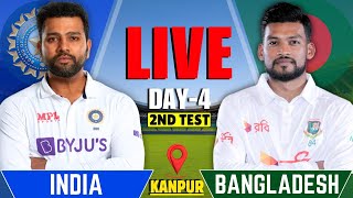 India vs Bangladesh 2nd Test Day 4  IND vs BAN SESSION 2  IND VS BAN Live Score amp Commentary [upl. by Allemrac]