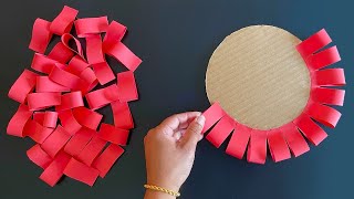 Beautiful Red Paper Wall Hanging  Paper Craft For Home Decoration Wall decor Paper wall mate DIY [upl. by France]