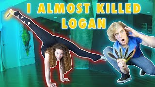 THROWING KNIVES AT LOGAN PAUL with my feet [upl. by Latricia]