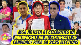 Celebrities na Nakapagfile na ng Certificate of Candidacy para sa 2025 Elections [upl. by Aielam]