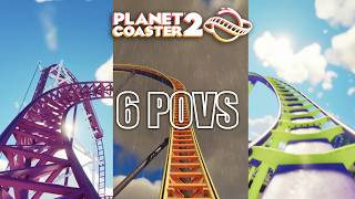 6 POVs  Planet Coaster 2 Onrides  Dive Launch Mouse [upl. by Goldner]