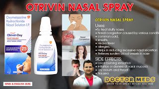 Otrivin Nasal Spray lStuffy NoseNasal CongestionSinusitisAllergiesDoctor MedsUses HindiampEng Sub [upl. by Kiersten]