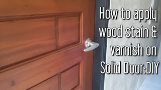 How to apply wood stain and matte finish varnish [upl. by Theran]