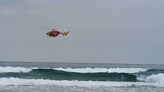 Helicopter surf rescue at Broulee NSW Australia [upl. by Arotahs]