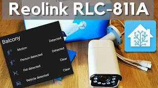 AUTOMATIC People amp pet detection  Reolink RLC811A in Home Assistant [upl. by Namlak]