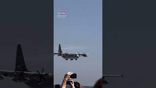 USMC C130 Hercules Short Landing at MAGTF Demo aviation military marines c130 aircraft [upl. by Schoening903]