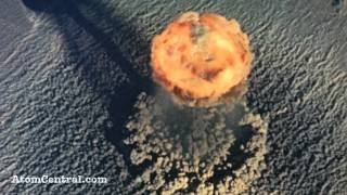 Aerial view of an atomic bomb explosion [upl. by Verlie]