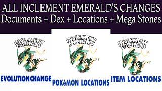 ALL Pokemon Locations New Abilities Changes Items Locations  Inclement Emerald 110 [upl. by Danzig]