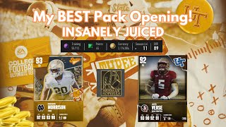 BEST PACK OPENING ON COLLEGE FOOTBALL OVER 4 MILION COINS IN PULLS [upl. by Nealey]