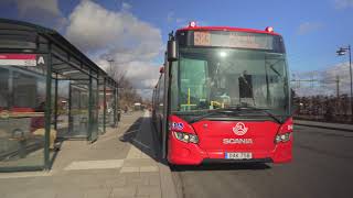 Sweden Stockholm bus 583 ride from Märsta Station to Arlanda Airport [upl. by Mendoza]