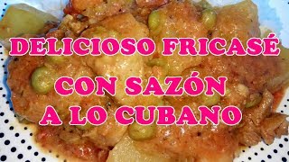 COMO HACER FRICASÉ DE CERDO CON PAPAS CON UN RICO SAZÓN CUBANO [upl. by Anerahs]