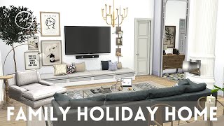 SMALL FAMILY HOLIDAY HOME  end of summer feel  Sims 4  CC SPEED BUILD [upl. by Notgnilra555]