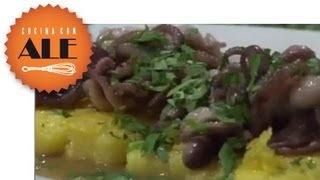 Cucina con Ale  Moscardini con polenta quotin gondolaquot  Ricetta [upl. by Adnohs207]