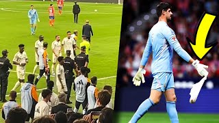 Atlético Madrid vs Real Madrid 11  Courtois Got Objects Thrown at From Atletico fans [upl. by Megargee]