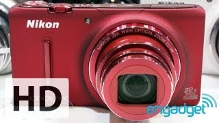 Nikon Coolpix S9500 and S5200 handson  Engadget [upl. by Nnaaras]