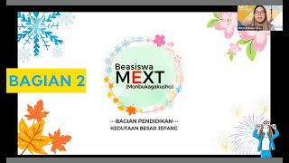 Jeducation Online Seminar  quotBeasiswa MEXT Sekolah di Jepangquot  Bagian 2 [upl. by Elyr595]