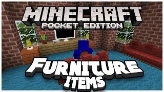 FURNITURE IN MCPE MOD  Minecraft PE Pocket Edition [upl. by Eidoc]