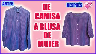 2 TRANSFORMAR CAMISA DE HOMBRE EN UNA BLUSA DE MUJER  MariG [upl. by Appleby71]