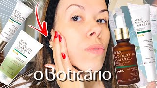 Rotina de SkinCare  ÁCIDO MANDÉLICO  SALICÍLICO BOTIK  O Boticário  Como Usar [upl. by Raseac686]