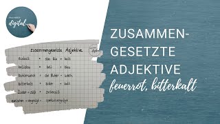 Zusammengesetzte Adjektive  aus diesen Wortarten kannst du sie bilden [upl. by Bellaude]