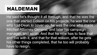 HR Haldeman Diary Entry April 29 1973 Day of His Resignation [upl. by Nimaj278]