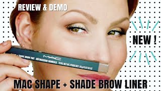 New MAC Shape  Shade Brow Liner Review  Demo [upl. by Celene]