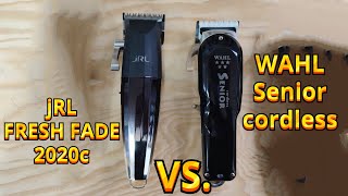 Comparativa WAHL SENIOR CORDLESS VS jRL FRESH FADE 2020c [upl. by Adnoryt101]