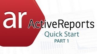 GrapeCity PowerTools  ActiveReports Quick Start 1 [upl. by Ellehcan]