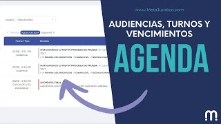 ¡Rediseñamos la agenda  Consultá tus vencimientos audiencias y turnos [upl. by Edelsten]