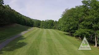 Massanutten Resort Mountain Greens Hole 13 Aerial View [upl. by Anatolio]