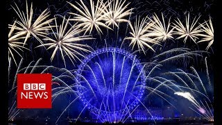 New Year 2019 London counts down to firework display  BBC News [upl. by Iron]