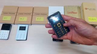 Обзор Мини телефонов Cardphone AIEK M4 AIEK M5 QMART Q5 AIEK K5 MELROUSE G1 AEKU I6 [upl. by Ary]