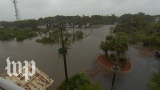 Hurricane Michaels outer bands lash Floridas gulf coast [upl. by Ioj]