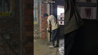 Wall Plaster process construction trending trendingshorts fyp fypshort short [upl. by Ilac143]