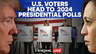 US Election 2024 LIVE  Trump vs Harris Voters Across the US Head to Polls in Presidential Election [upl. by Adlitam]