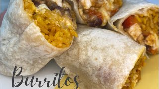 Burritos  Easy Chicken Burritos [upl. by Yelbmik550]