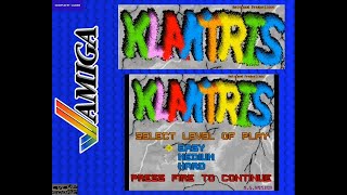 COMMODORE AMIGA  KLAKTRIS 17 BIT SOFTWARE  1993  6850 PTS  EASY LEVEL [upl. by Addi873]