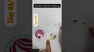 Kundan patches shortsfeed shortvideo shorts handmade youtubeshorts threadbangleskv business [upl. by Eylatan]