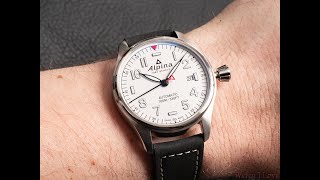 Alpina Startimer Pilot Automatic Reference AL525G3TS6 Wristroll [upl. by Wenonah]