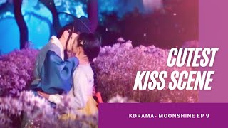 Moonshine Ep 9 First kiss scene  Yoo Seung Ho and Lee Hyeri [upl. by Edmanda]