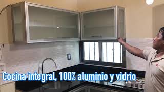 Cocina integral en aluminio y vidrio [upl. by Stanfill]