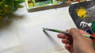 How to paint an evening forestPainting in easy stepspainting571 [upl. by Derreg938]