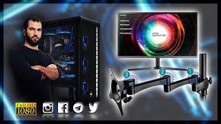 Montaggio Supporto da Scrivania BESTEK su Monitor Samsung U28H750 [upl. by Illib25]