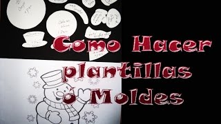 Como Hacer tus propios Moldes o plantilla a partir de un dibujo Impreso DIY para tus Manualidades [upl. by Clari]