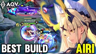 AOV  AIRI GAMEPLAY  BEST BUILD  ARENA OF VALOR LIÊNQUÂNMOBILE ROV COT [upl. by Ikaz]