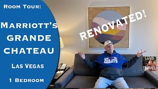 MARRIOTTS GRAND CHATEAU 1 BEDROOM ROOM TOUR  Las Vegas  Close to the Strip  Renovated [upl. by Gael]