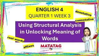 ENGLISH 4 QUARTER 1 WEEK3 MATATAG CURRICULUM WITH KMT english4quarter1week3 [upl. by Hoeg22]